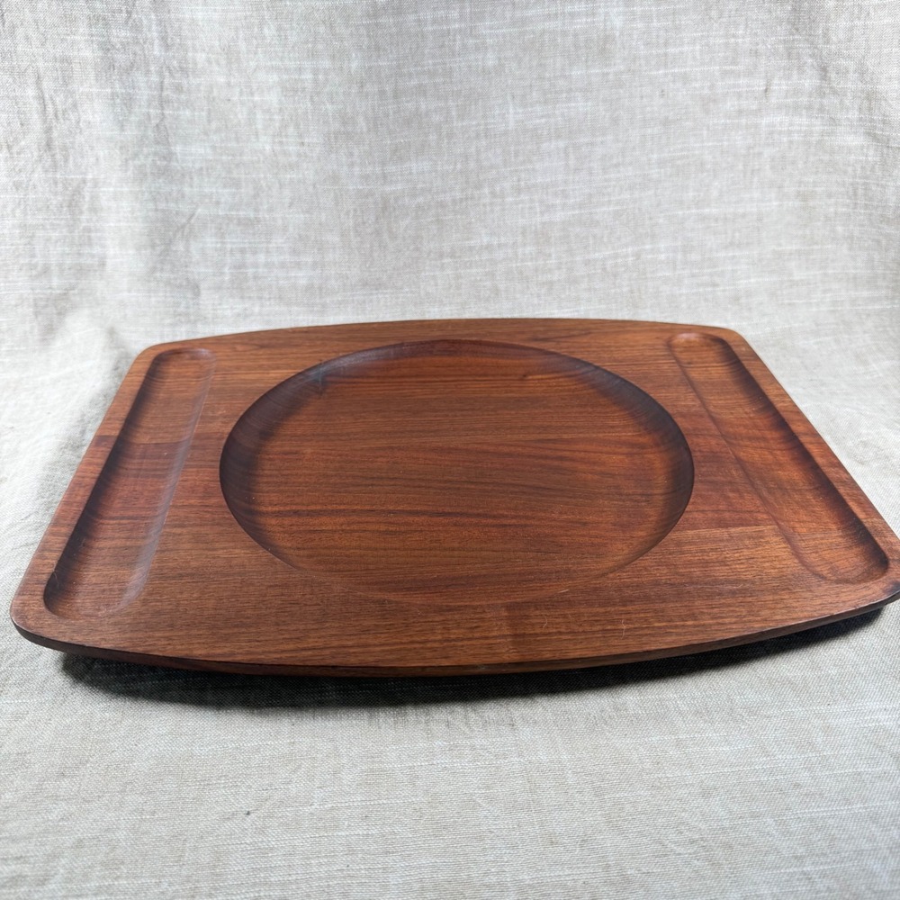 Vintage California Wood Tray Mid Century Organic Serving Tray
